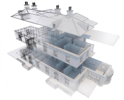 Rendu 3D de la conception classique de la maison