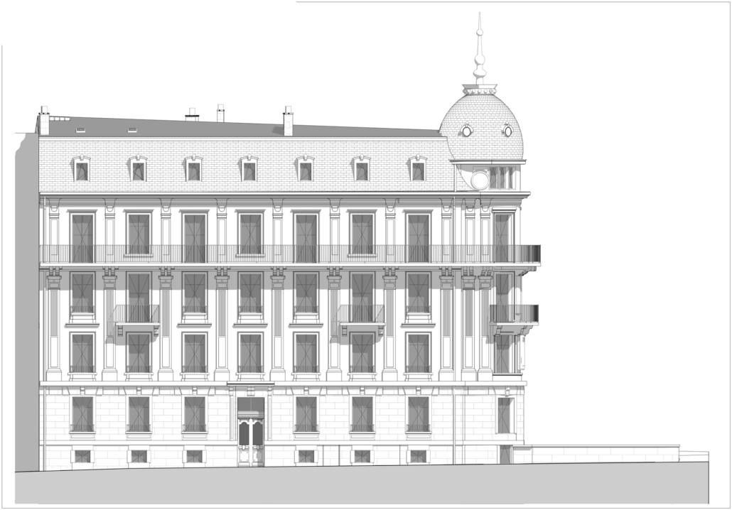 Hausmannianisches Gebäude Südfassade