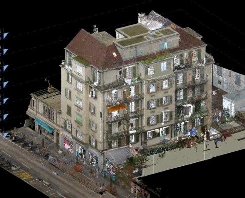 3d-Aufnahme eines Gebäudes