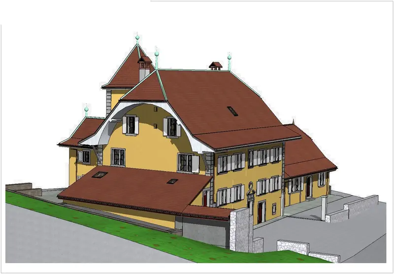 3D model of a winegrower's house in the Vaud region illustrating the services provided by 3D Scan Bat for the page dedicated to "Renovating an Old House: A Complete Guide for Owners".